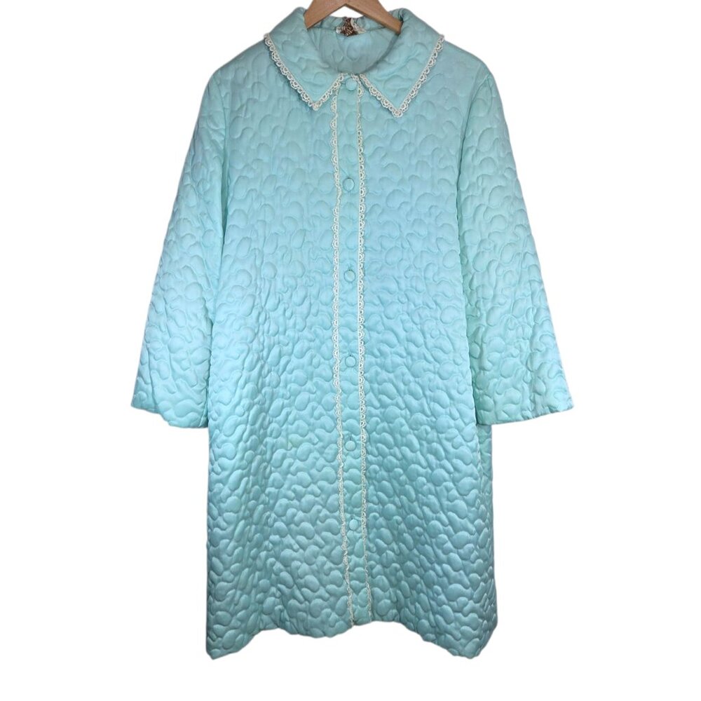 Vintage 1960s/1970s Satin Quilted Sleep Jacket